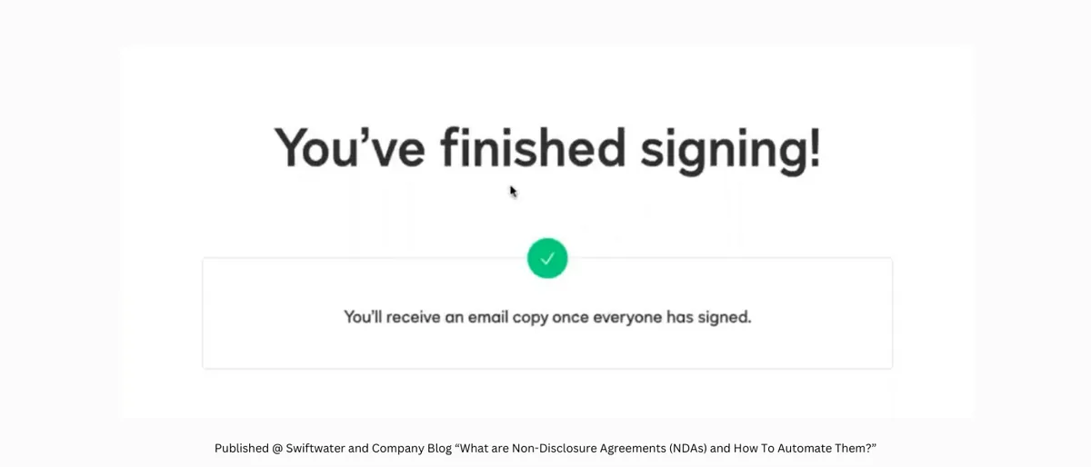 You finished signing 