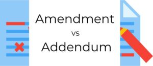 Contract Amendment vs Addendum