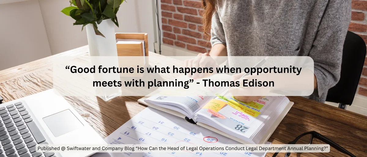 Good fortune meets with planning - Thomas Edison