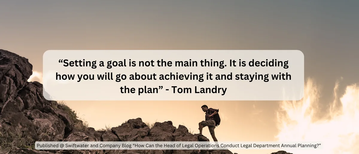 Setting a goal is not the main thing - Tom Landry