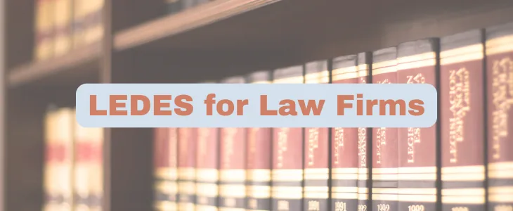 LEDES format for law firms