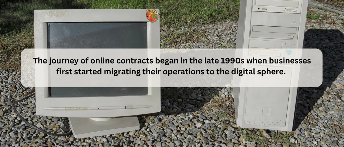 late 1990s online contract