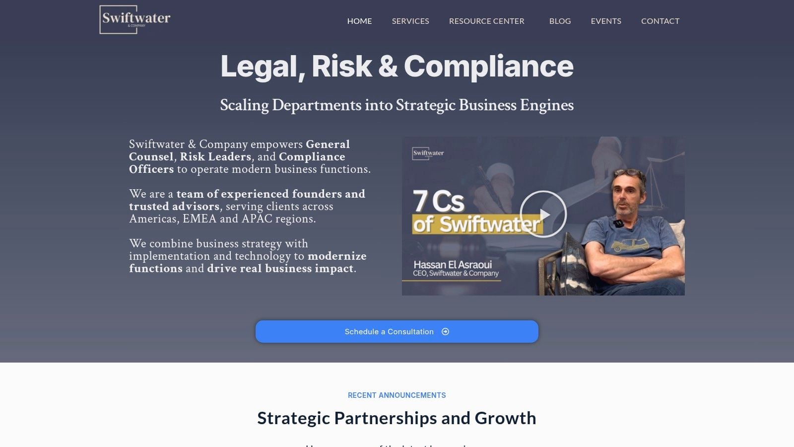 enterprise legal management swiftwater & company