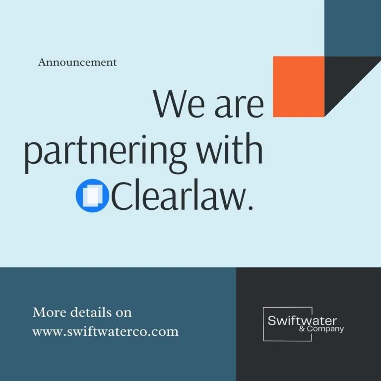 Swiftwater and Clearlaw strategic partnership announcement