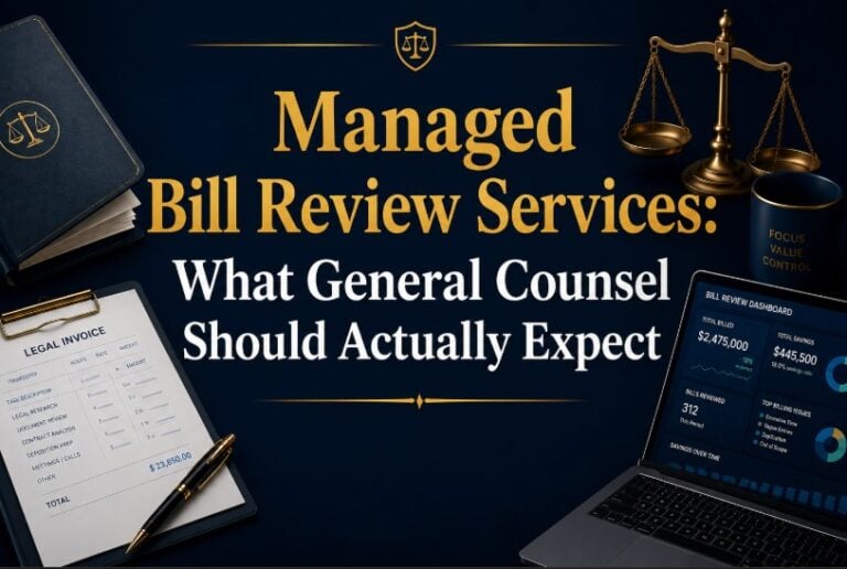 Managed bill review services in-house legal departments