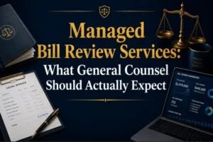 Managed bill review services in-house legal departments
