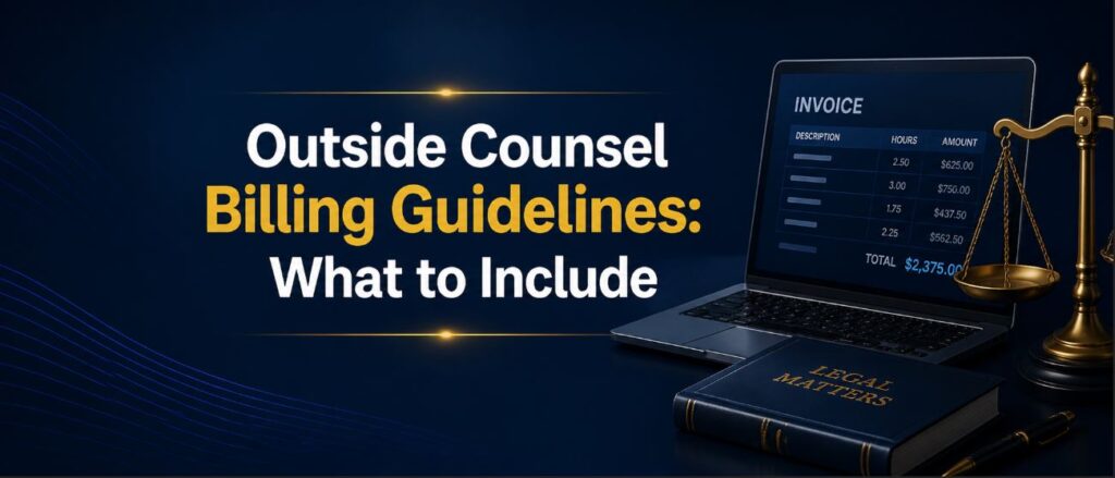 Outside Counsel Billing Guidelines What to Include Outside Counsel Billing Guidelines What to Include