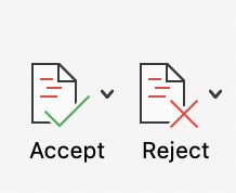 How to redline in MS Word - Accept and Reject changes