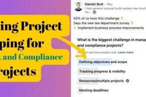 Project scoping framework for legal risk and compliance initiatives