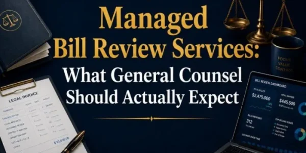 Managed bill review services in-house legal departments