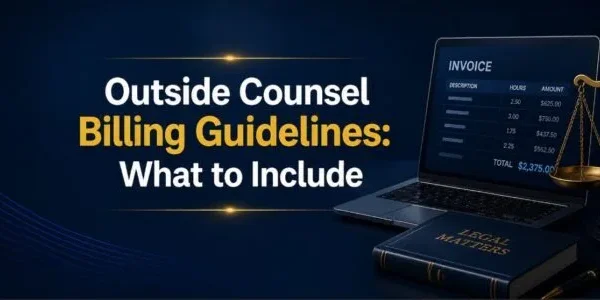 Outside Counsel Billing Guidelines What to Include