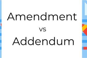 Contract Amendment vs Addendum