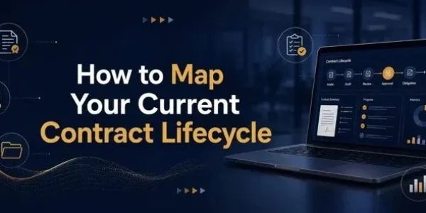 Diagram showing how to map a current contract lifecycle across sell-side and buy-side enterprise platforms