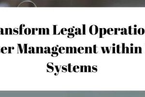 Matter management within enterprise legal management systems