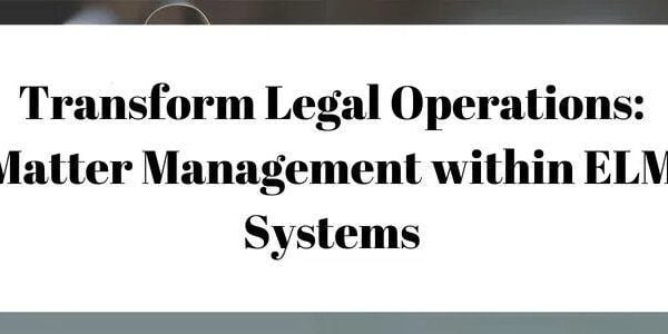Matter management within enterprise legal management systems