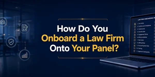 how do you onboard a law firm to your panel - outside counsel management - legal spend management
