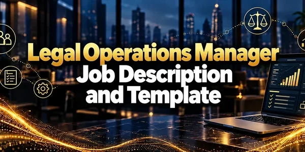 Legal Operations Manager Job Description and Template